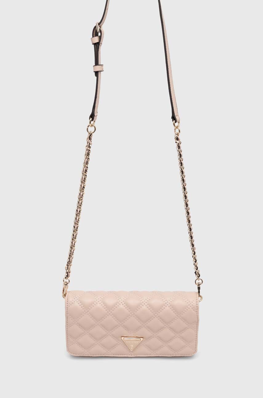Τσάντα Guess GIULLY χρώμα: ροζ, HWQG87 48750 φωτογραφία