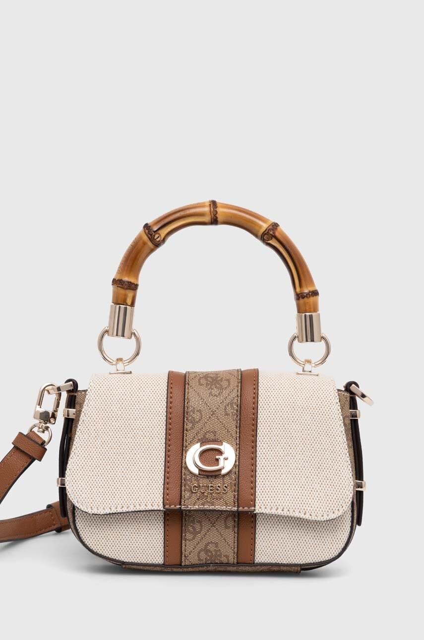 Levně Kabelka Guess KERIMA hnědá barva, HWAG93 37780