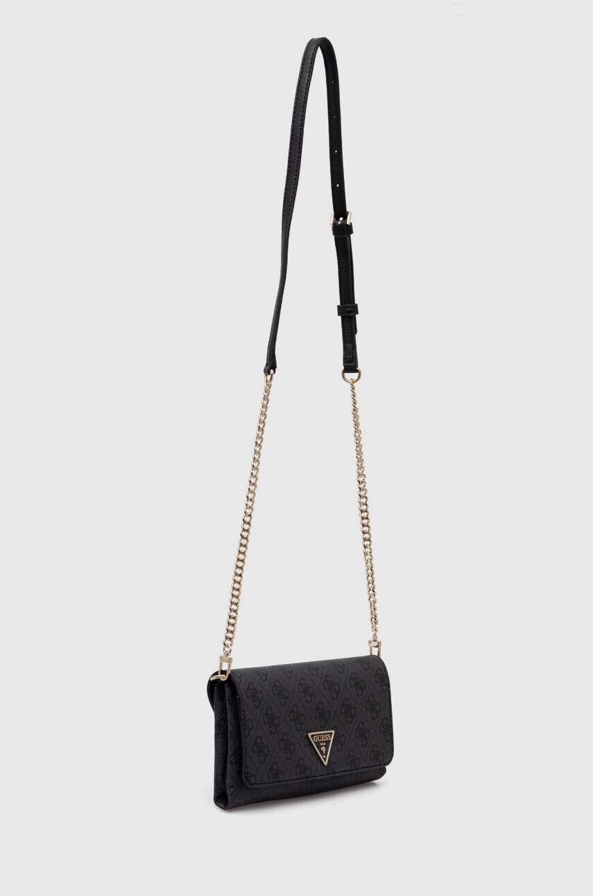 Τσάντα Guess NOELLE χρώμα: μαύρο, HWBG78 79750 φωτογραφία
