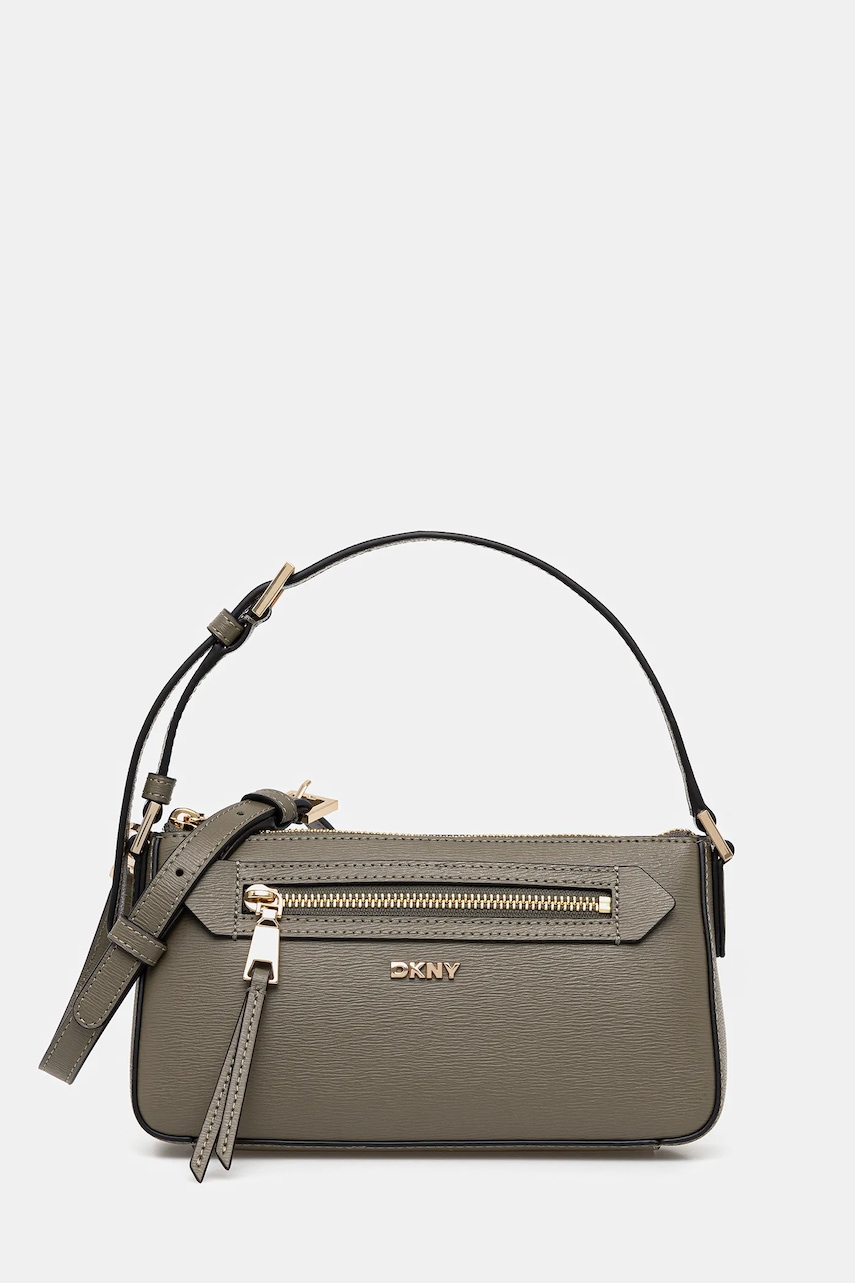 Dkny geantă de piele culoarea verde, R42HKE18