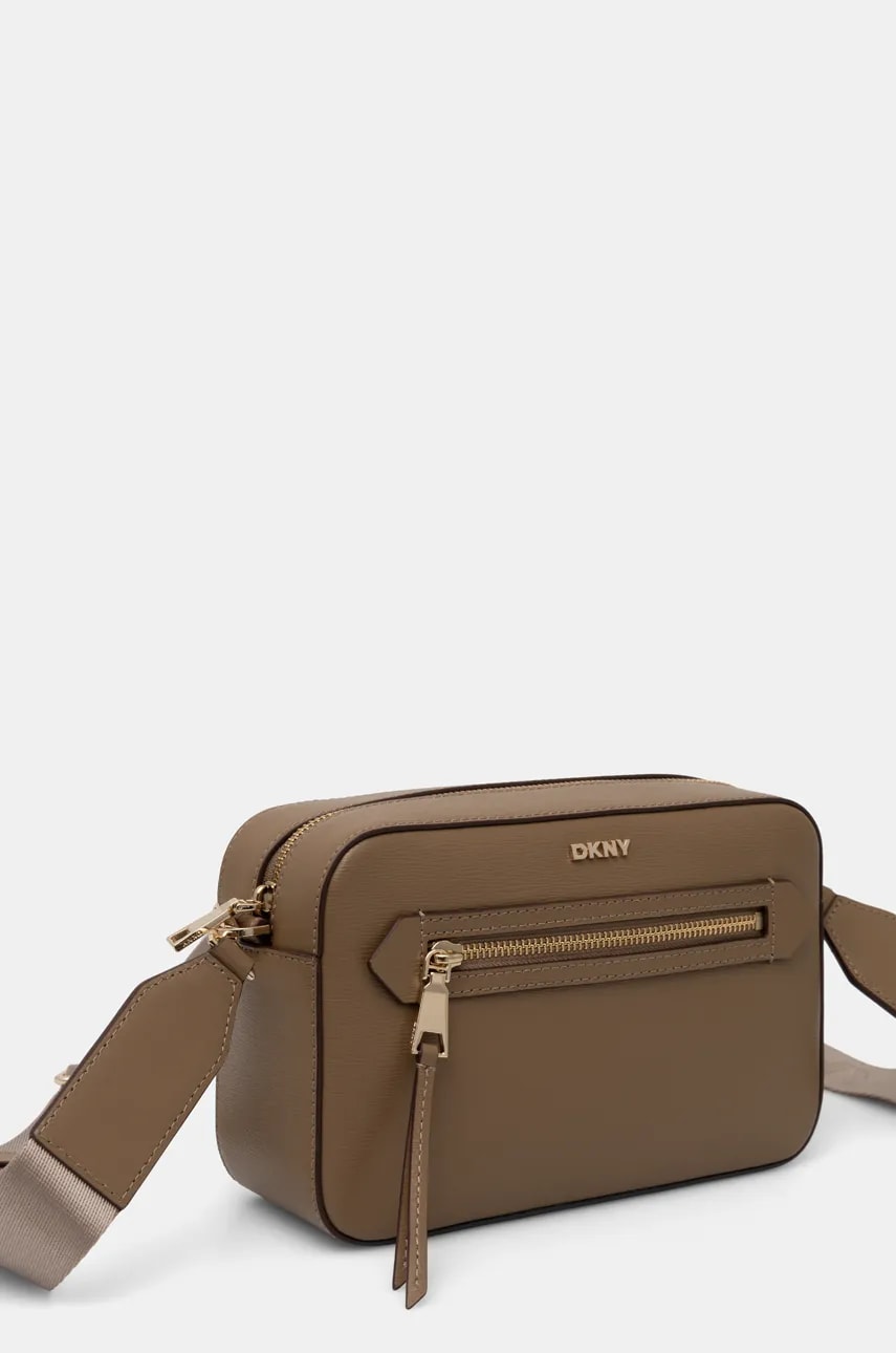 Кожаная сумочка Dkny цвет коричневый R42E3E22 Кожаная сумочка Dkny цвет коричневый R42E3E22