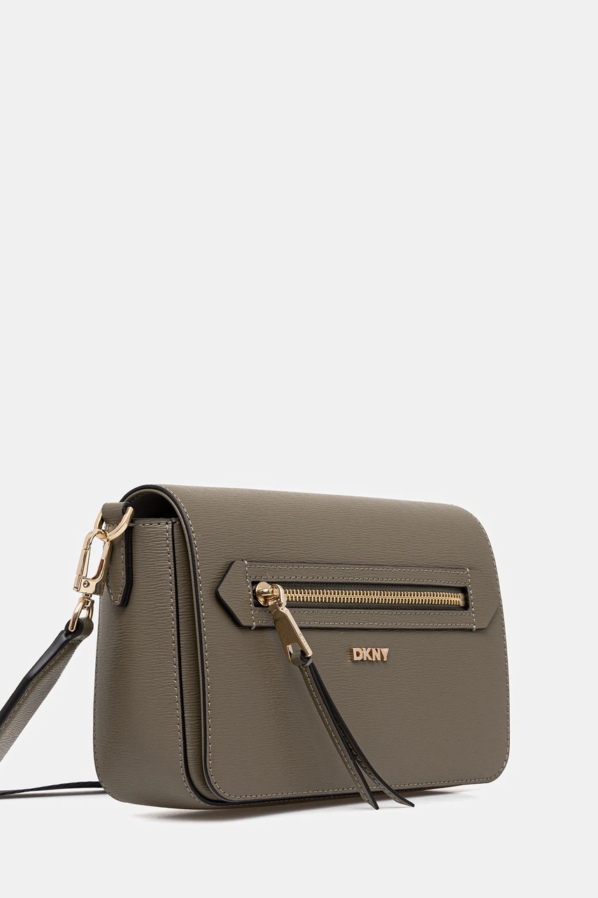 Кожаная сумочка Dkny цвет бежевый R42E3E21