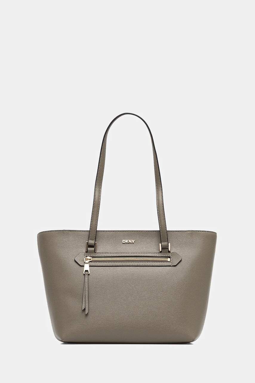 Dkny poșetă de piele culoarea maro, R42A3E20
