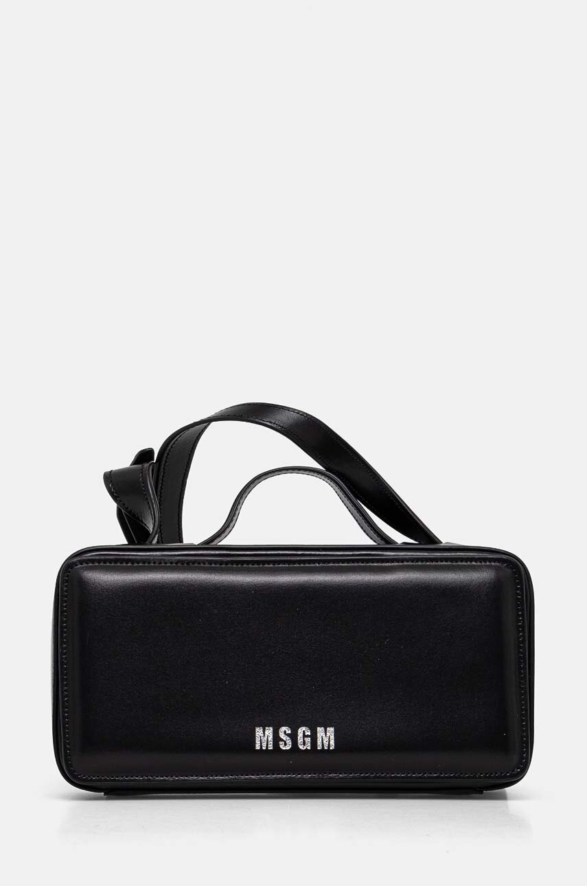 MSGM poseta de piele culoarea negru, 3741MDZ58.622