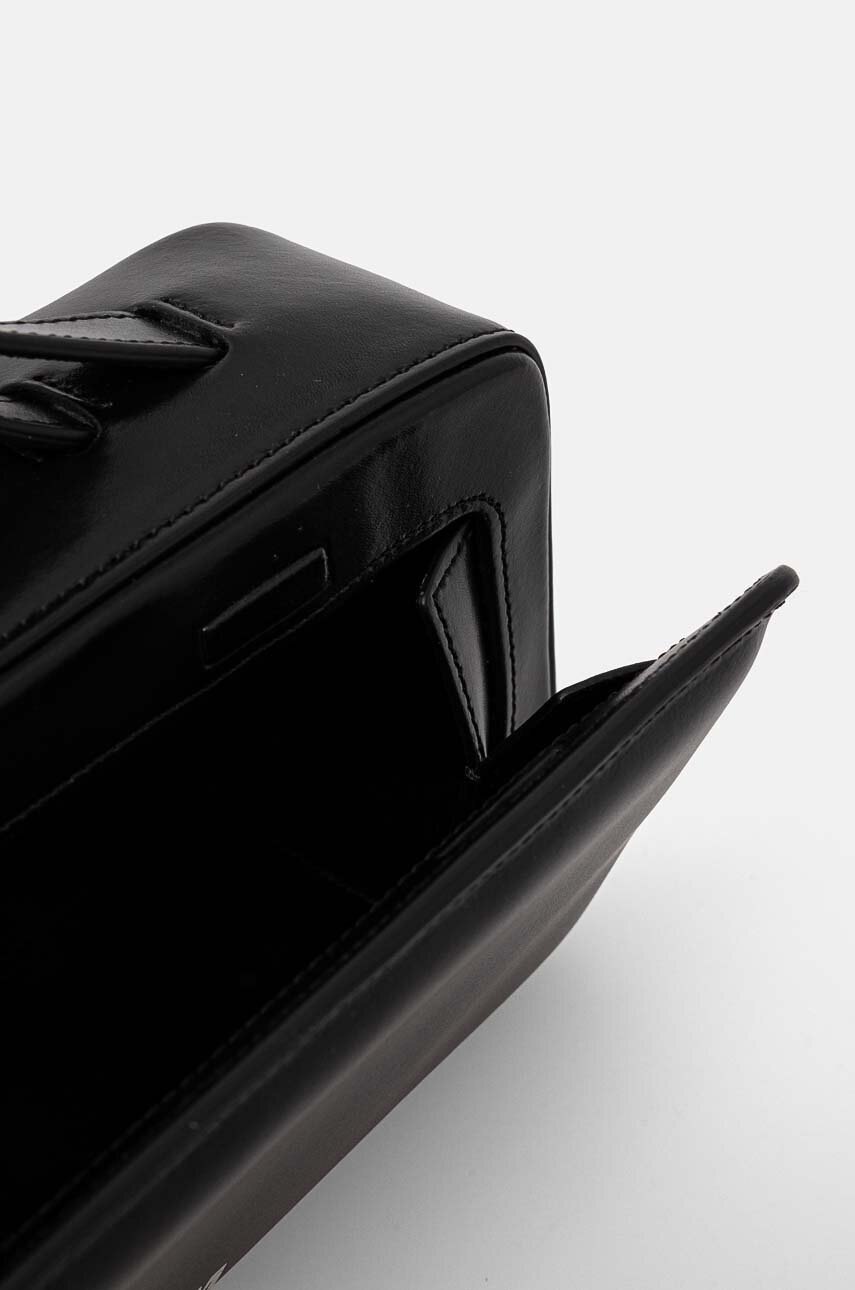 Δερμάτινη τσάντα MSGM χρώμα: μαύρο, 3741MDZ58.622 φωτογραφία