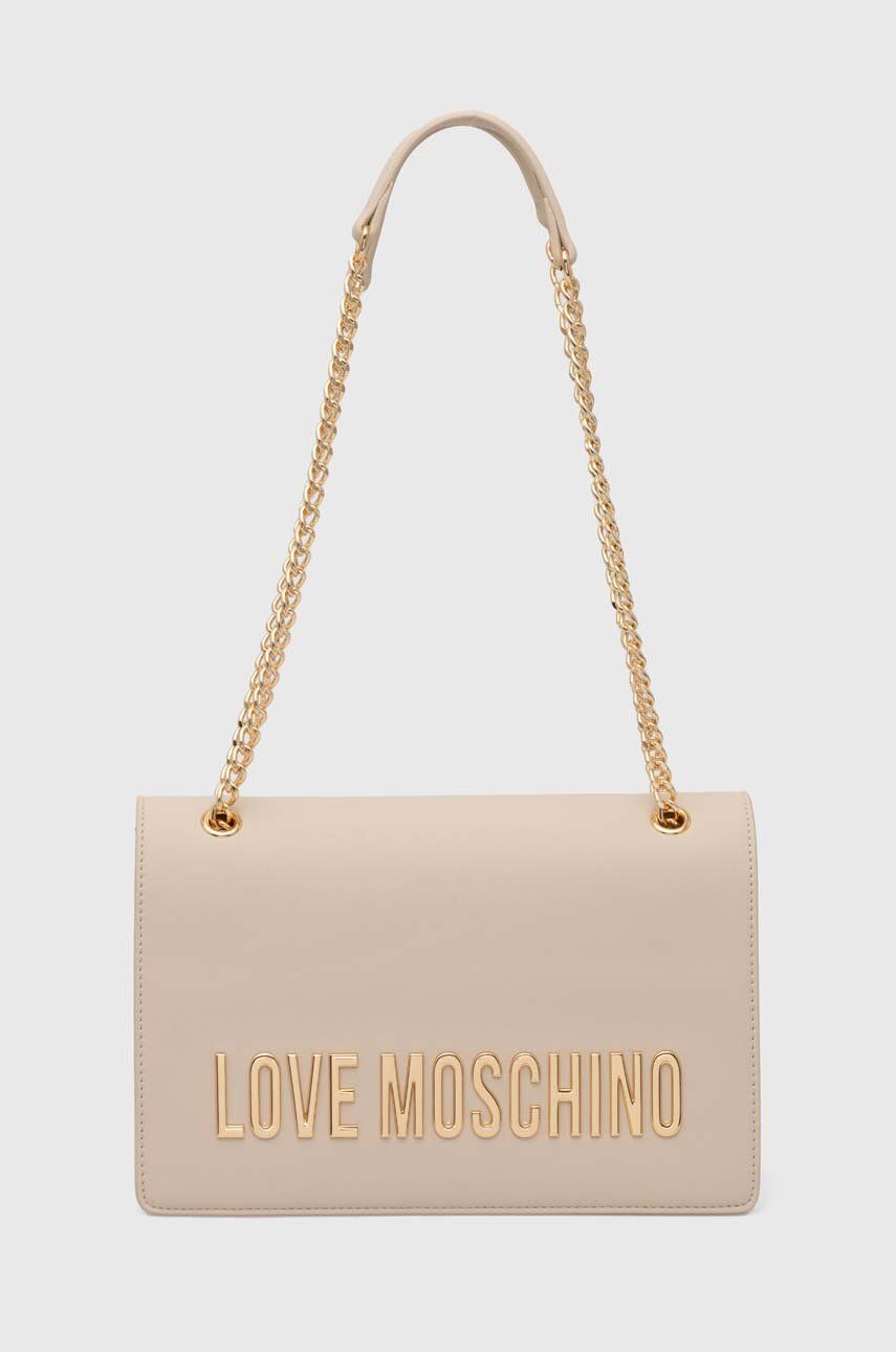 Love Moschino poseta culoarea bej, JC4192PP1LKD0000