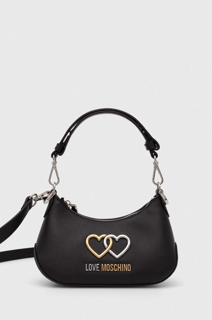 

Кожена чанта Love Moschino в черно JC4075PP1LL1000A, Черен