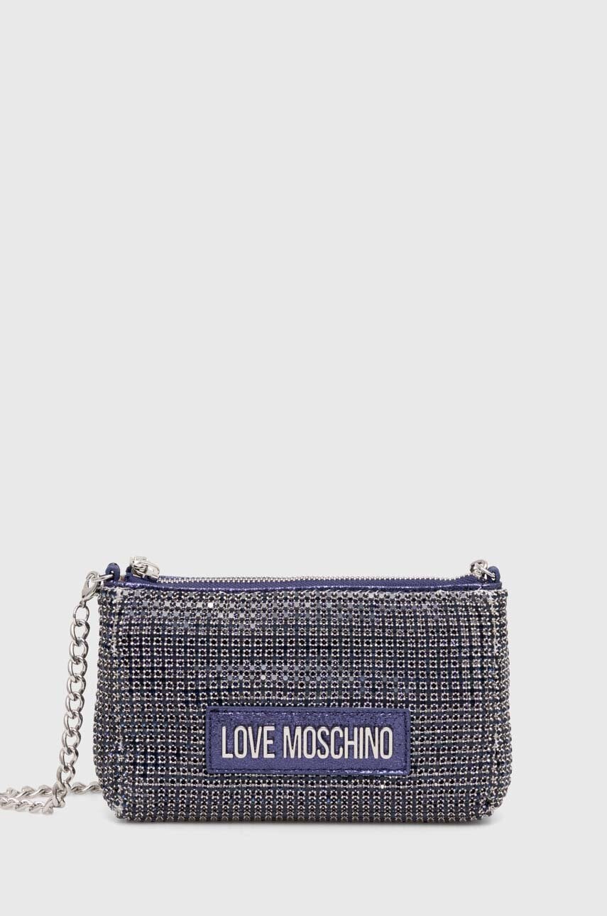 Love Moschino poseta culoarea albastru marin, JC4046PP1LLP100A