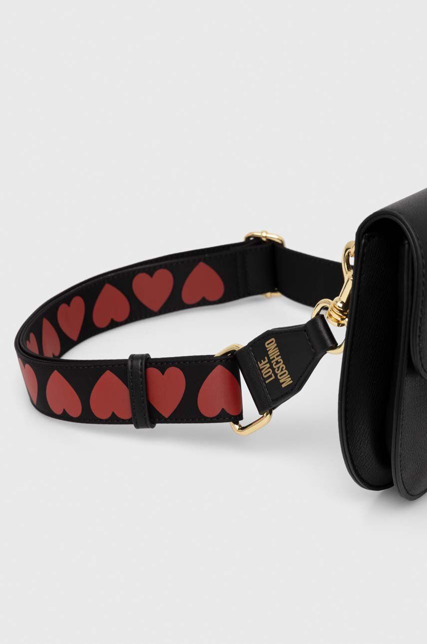 Love Moschino curea poseta culoarea negru, JC6405PP1LLW100A