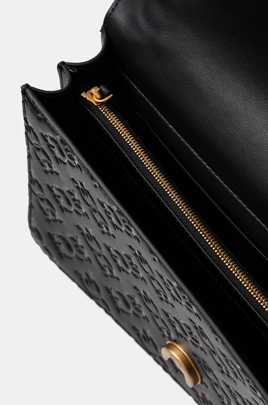 Δερμάτινη τσάντα Pinko χρώμα: μαύρο, 100941 A1YB φωτογραφία