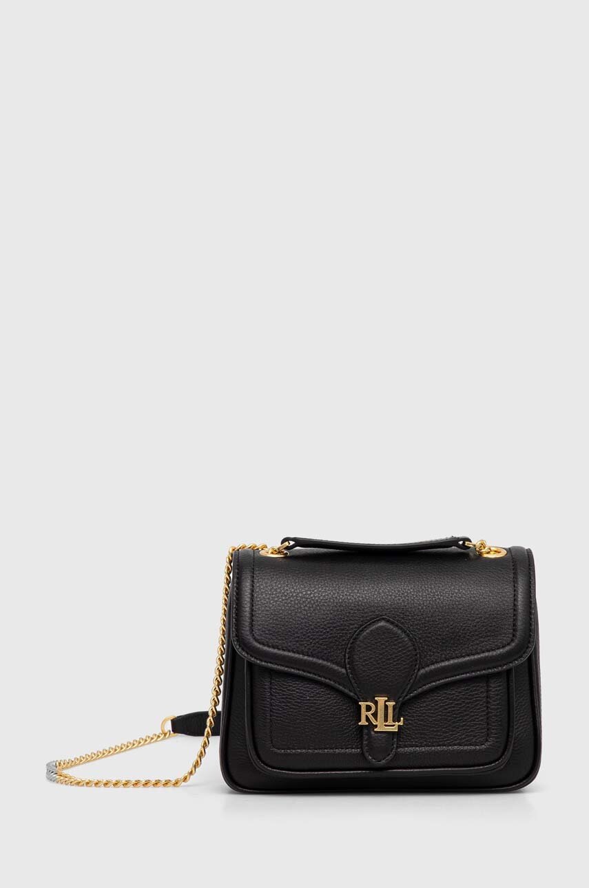 

Кожена чанта Lauren Ralph Lauren в черно 431941807, Черен