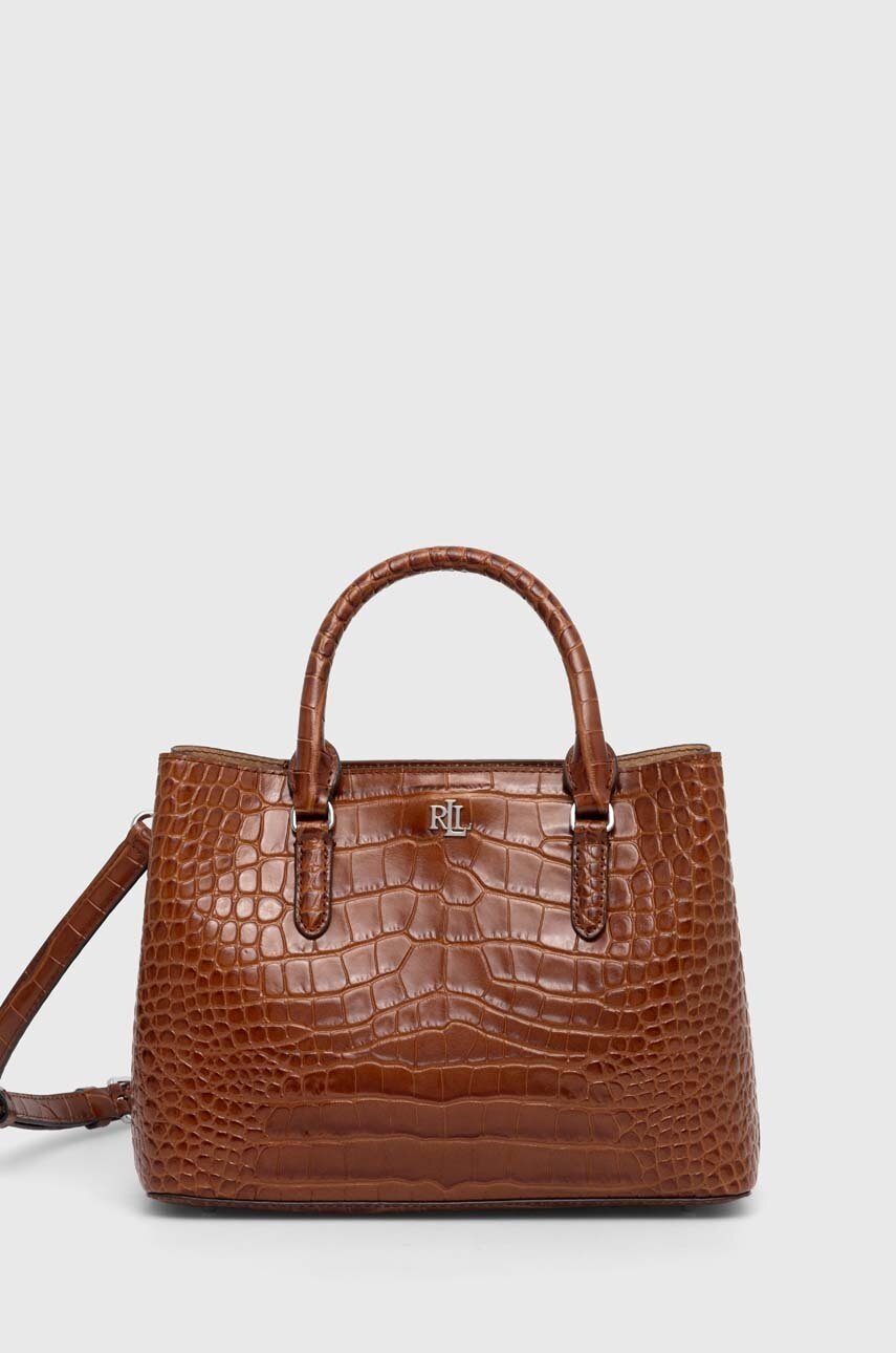 

Кожена чанта Lauren Ralph Lauren в кафяво 431942188, Кафяв