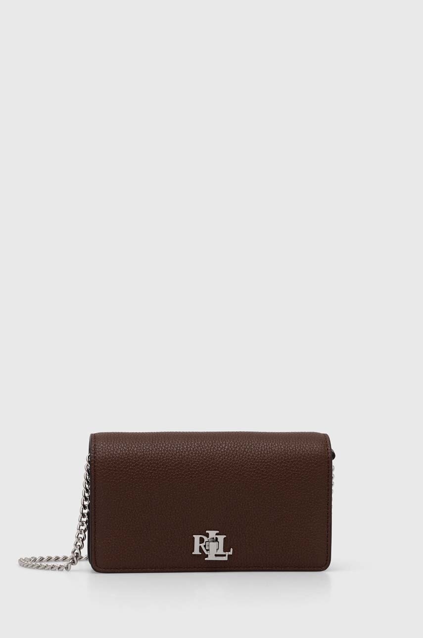 

Кожен клъч Lauren Ralph Lauren в кафяво 432942073, Кафяв