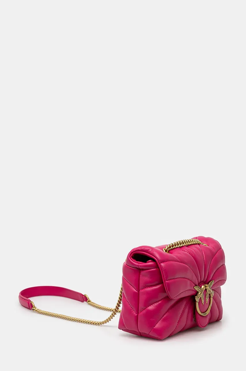 Кожаная сумочка Pinko цвет розовый 100039 A1EX Кожаная сумочка Pinko цвет розовый 100039 A1EX