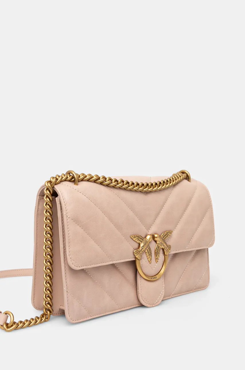 Кожаная сумочка Pinko цвет розовый 100941 A1UR Кожаная сумочка Pinko цвет розовый 100941 A1UR