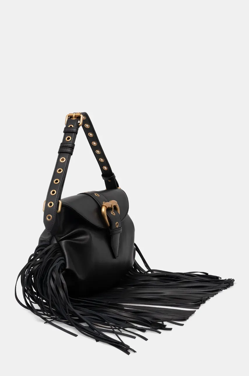Кожаная сумочка Pinko цвет чёрный 102801 A1W8 Кожаная сумочка Pinko цвет чёрный 102801 A1W8