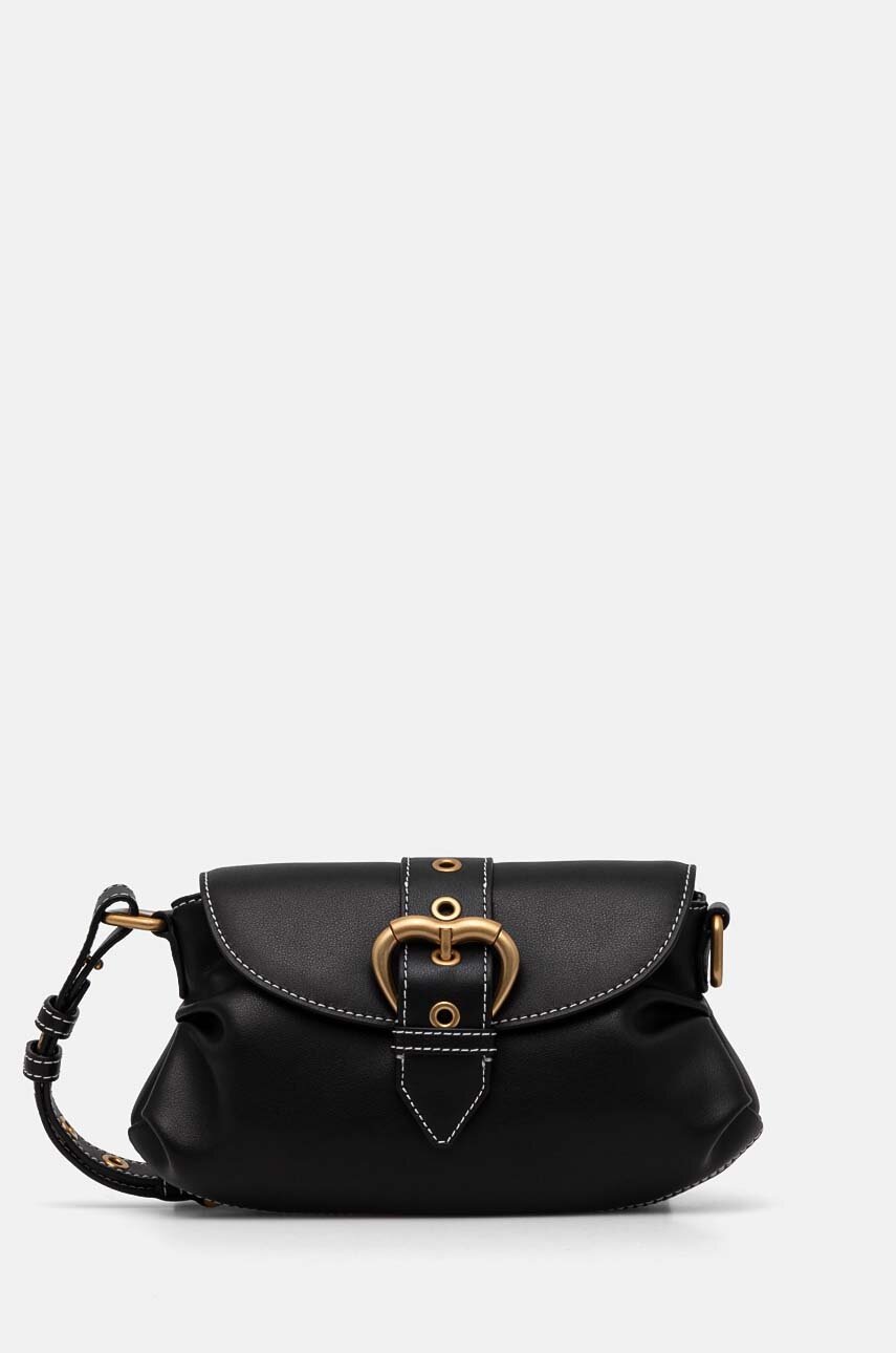 

Кожена чанта Pinko в черно 102802 A1W9, Черен
