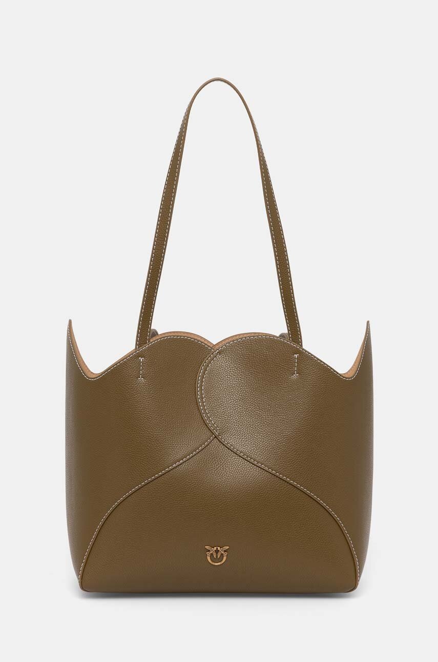 

Кожена чанта Pinko в зелено 103327 A1RM, Зелен
