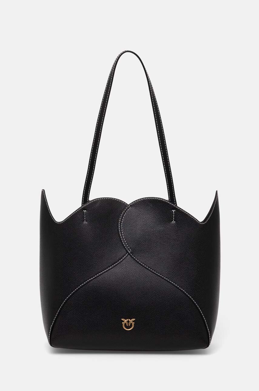 

Кожена чанта Pinko в черно 103327 A1RM, Черен