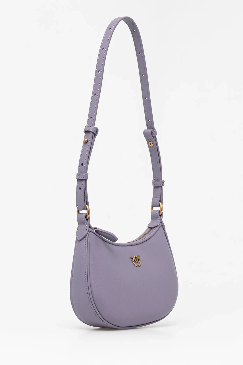 Кожаная сумочка Pinko цвет серый 103538 A0F1