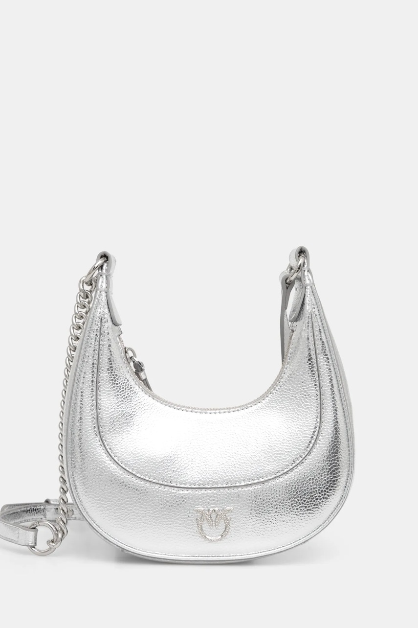 

Кожена чанта Pinko в сребристо 101433 A204, Сребърен
