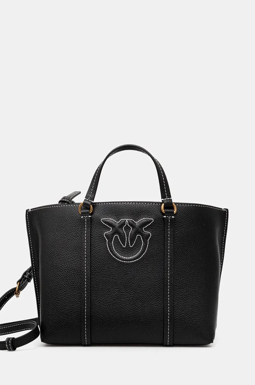 

Кожена чанта Pinko в черно 104515 A29O, Черен