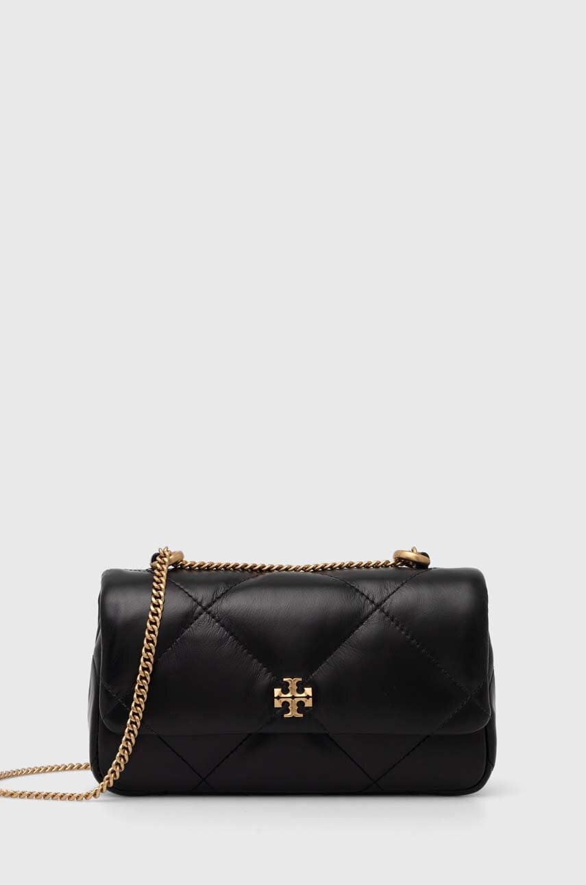 Tory Burch poseta de piele Kira Diamond Quilt Mini culoarea negru, 154710.001 Tory Burch poseta de piele Kira Diamond Quilt Mini culoarea negru, 154710.001