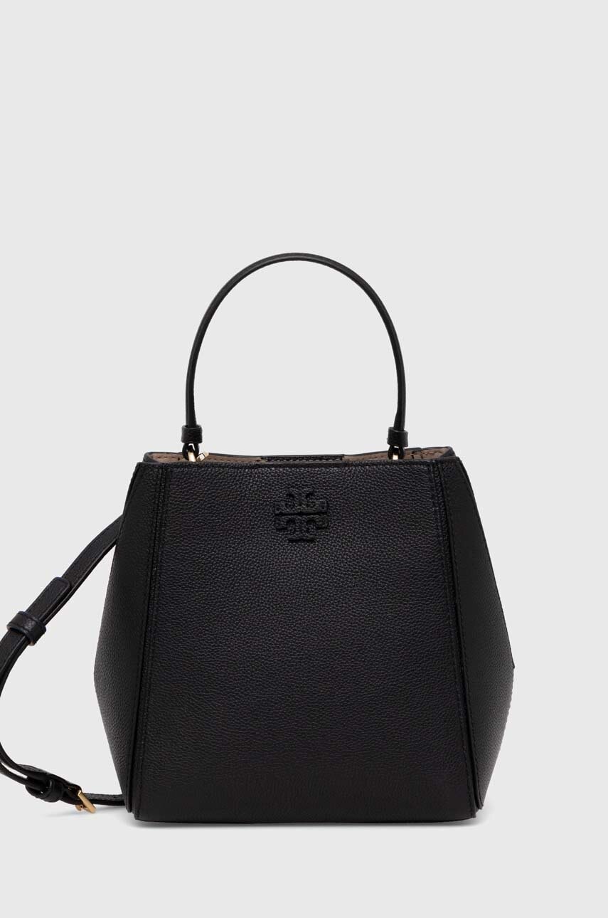 Levně Kožená kabelka Tory Burch McGraw Small černá barva, 158500.001