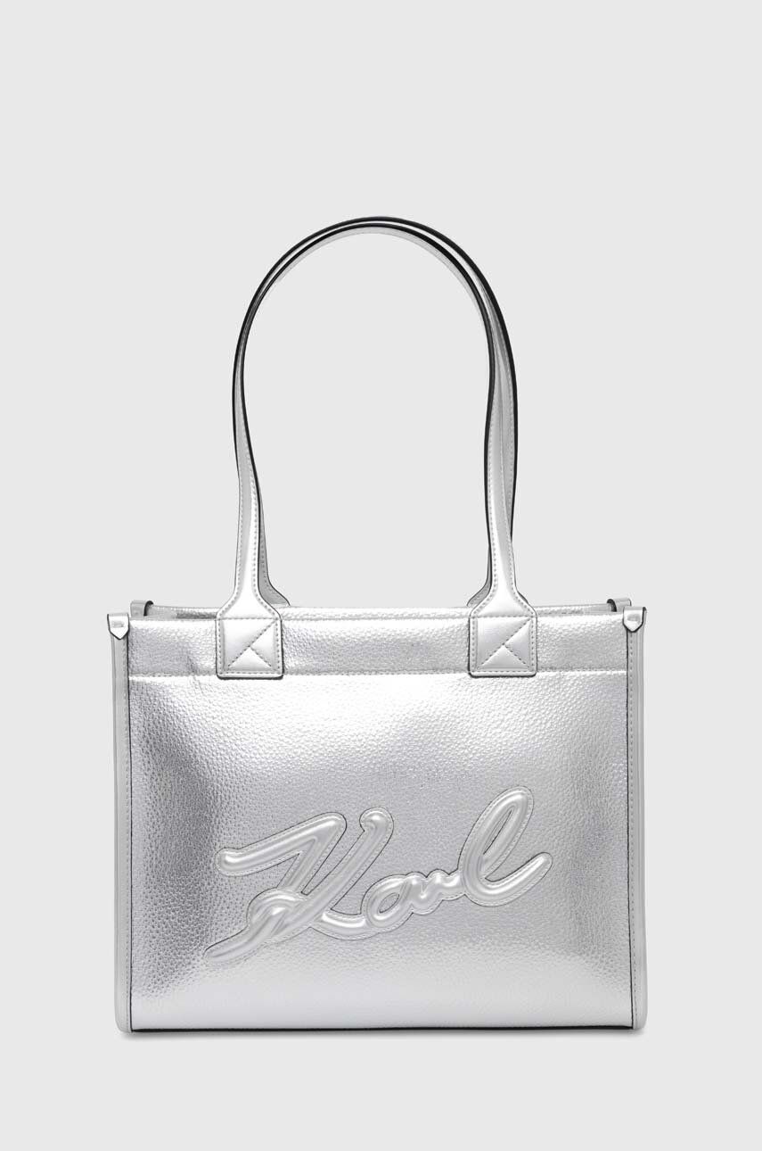 Karl Lagerfeld poseta culoarea argintiu, 245W3092