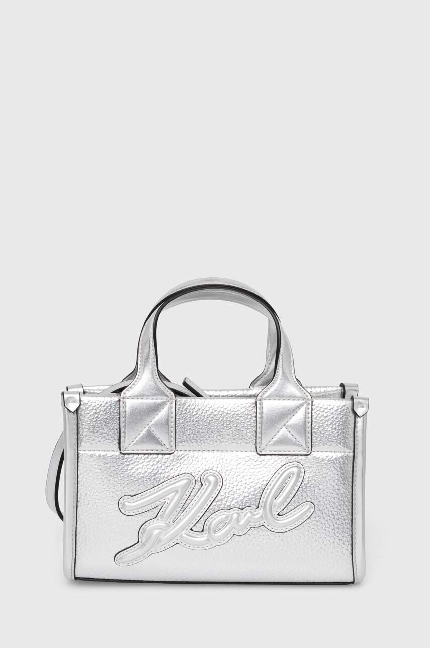 Karl Lagerfeld poseta culoarea argintiu, 245W3093