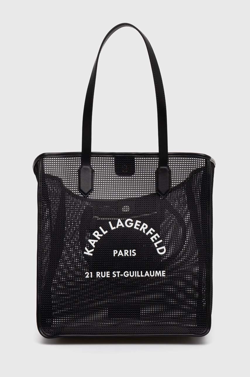 Karl Lagerfeld geanta de plaja culoarea negru, 245W4005