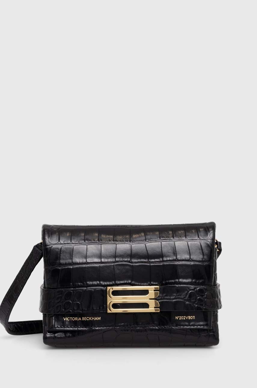 

Кожена чанта Victoria Beckham в черно B324AAC005755A, Черен