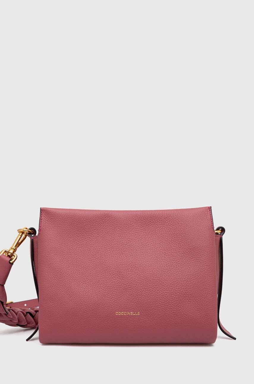 

Кожена чанта Coccinelle BOHEME GRANA DOUBLE в розово E1 M50 58 01 01, Розов