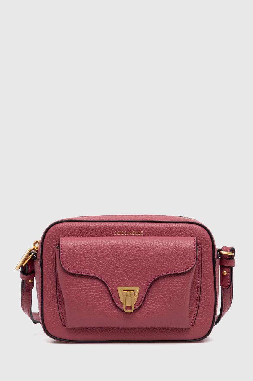

Кожена чанта Coccinelle COCCINELLE BEAT SOFT в розово E1 MF6 55 04 01, Розов
