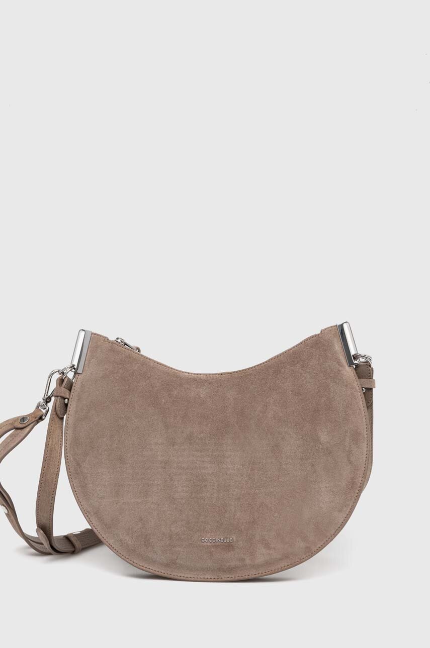 

Велурена чанта Coccinelle COCCINELLESUNUP SUEDE в бежово E1 QKG 13 02 01, Бежов