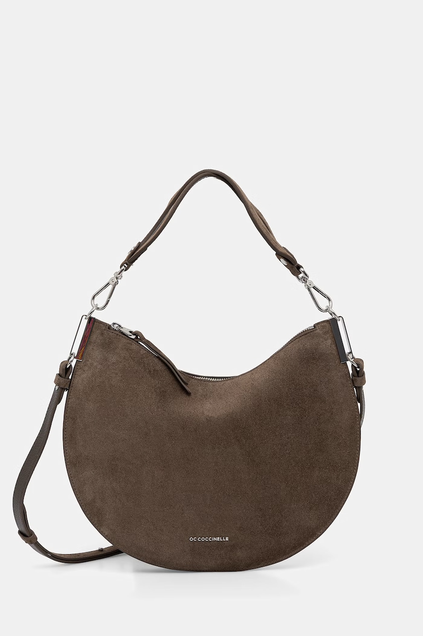 Coccinelle geantă crossbody pentru femei din piele întoarsă COCCINELLESUNUP SUEDE