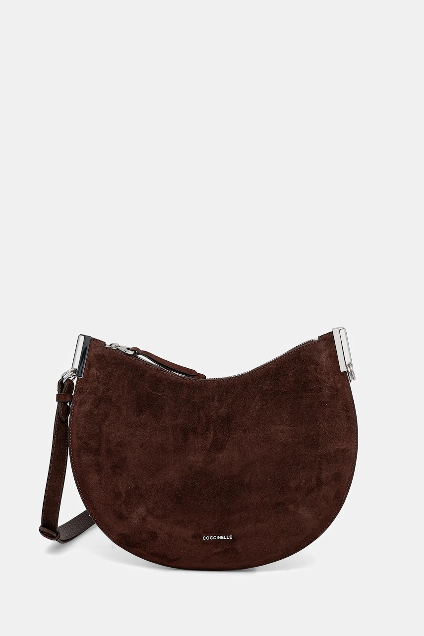 Levně Semišová kabelka Coccinelle COCCINELLESUNUP SUEDE béžová barva, E1 QKG 13 02 01