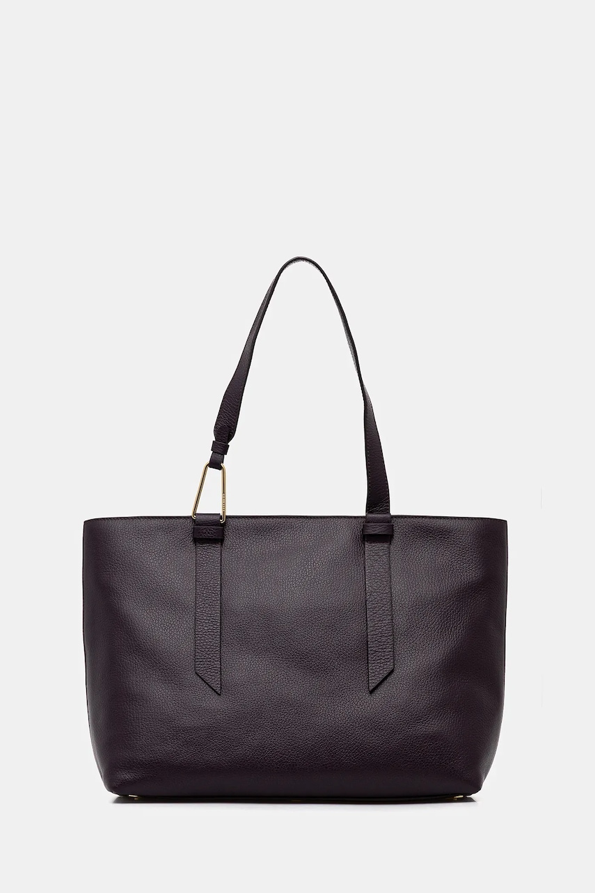 Coccinelle poșetă de piele COCCINELLEMALORY culoarea negru, E1 R1K 11 01 01