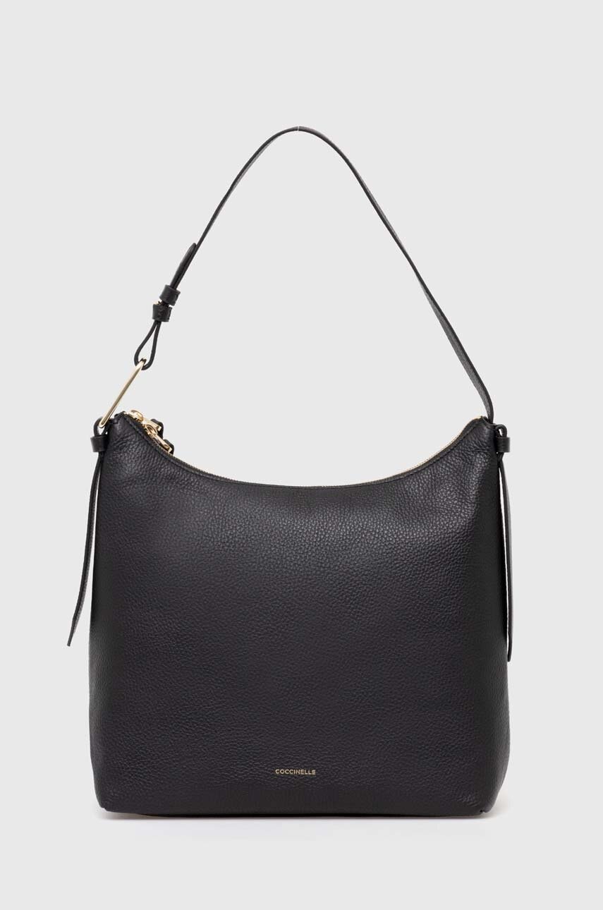 Coccinelle poseta de piele COCCINELLEMALORY culoarea negru, E1 R1K 13 02 01