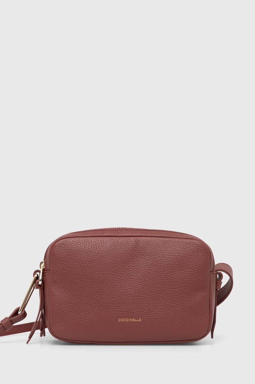 

Кожена чанта Coccinelle COCCINELLEMALORY в кафяво E1 R1K 15 01 01, Кафяв