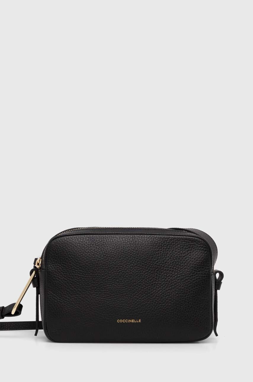 

Кожена чанта Coccinelle COCCINELLEMALORY в черно E1 R1K 15 01 01, Черен