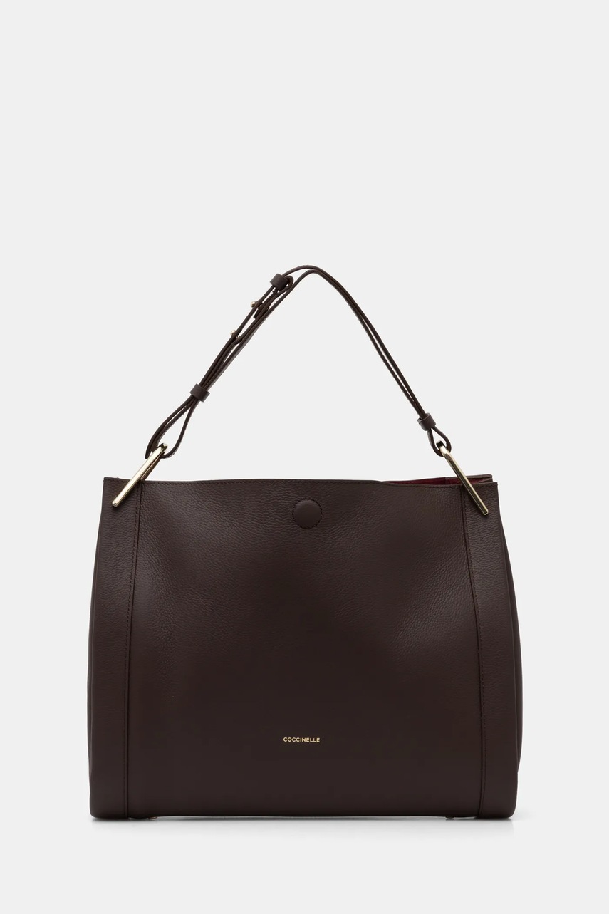 

Кожена чанта Coccinelle COCCINELLEWALLACE в кафяво E1 R6A 13 02 01, Кафяв