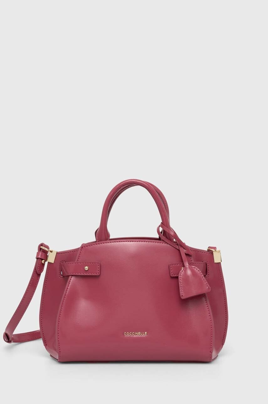 

Кожена чанта Coccinelle COCCINELLEKLICHE SHINY CA в розово E1 RLC 18 03 01, Розов