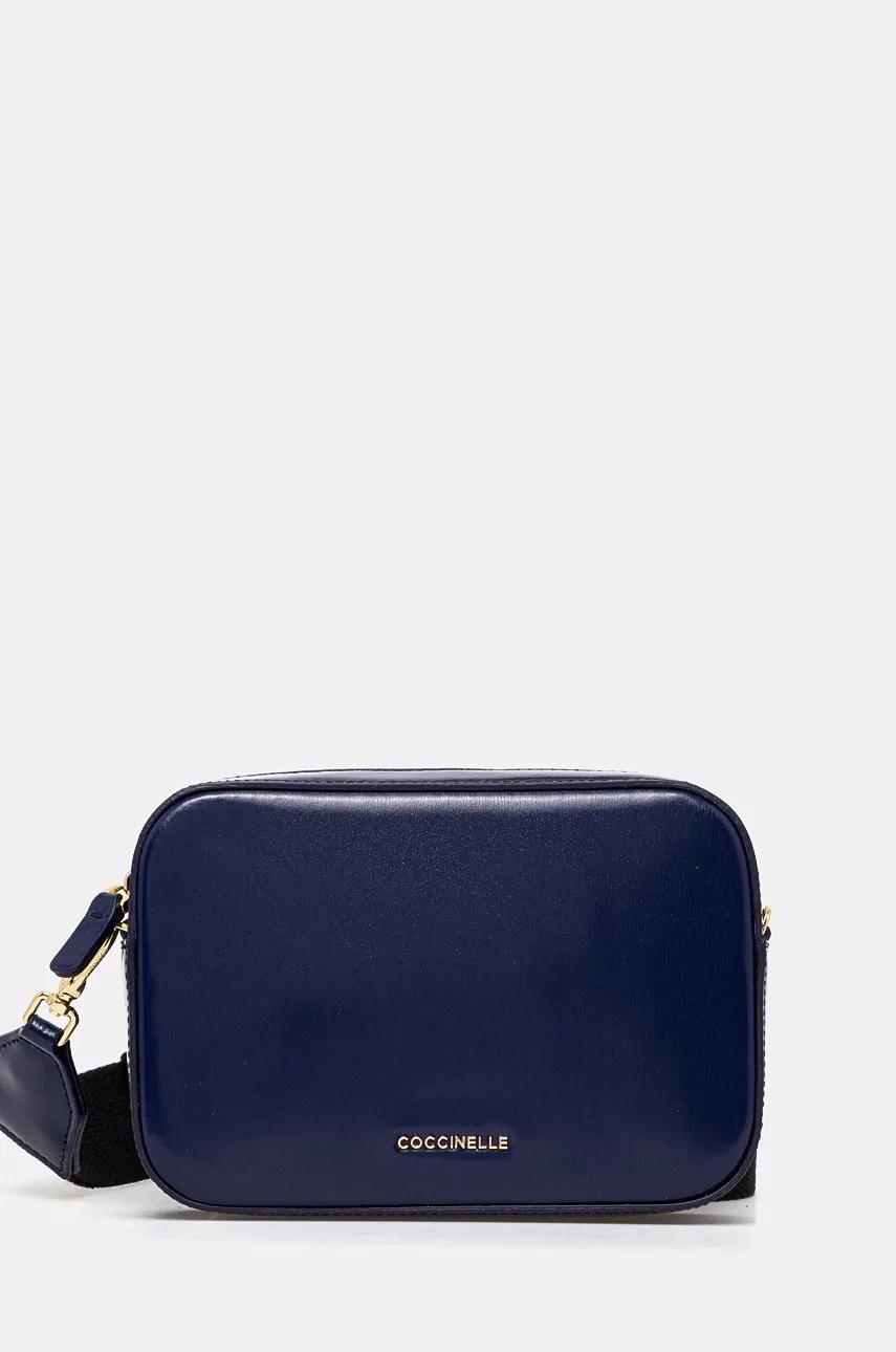 

Кожена чанта Coccinelle TEBE SHINY CALF в тъмносиньо E5 RUT 55 I1 01, Тъмносин
