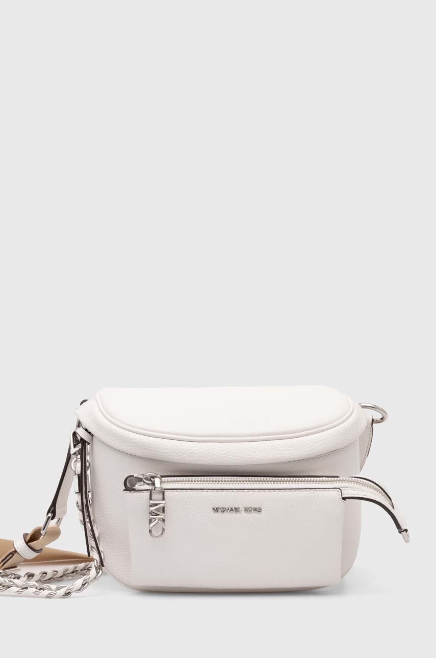 

Кожена чанта за кръст MICHAEL Michael Kors дамска в бяло 30S4S04M8L, Бял