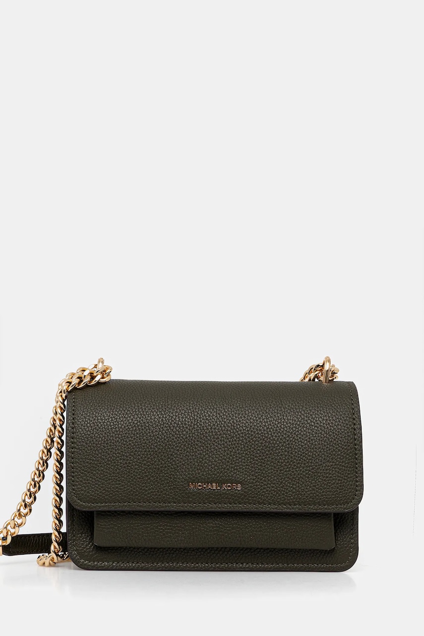 MICHAEL Michael Kors poșetă de piele culoarea negru, 30T4GC7L3T