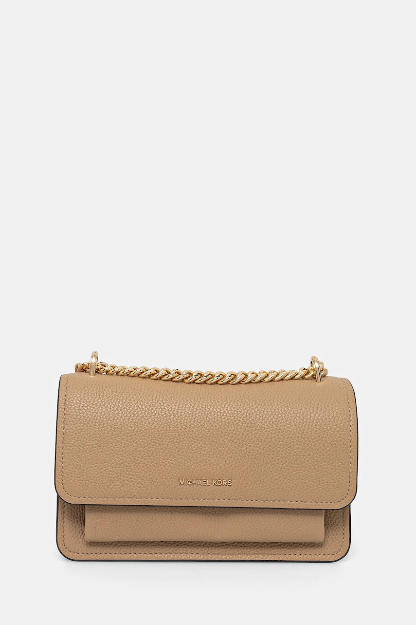 MICHAEL Michael Kors poseta de piele culoarea bej, 30T4GC7L3T MICHAEL Michael Kors poseta de piele culoarea bej, 30T4GC7L3T