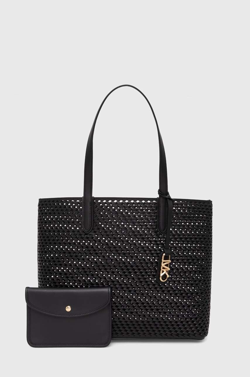 MICHAEL Michael Kors poseta de piele culoarea negru, 30T4GZAT4L