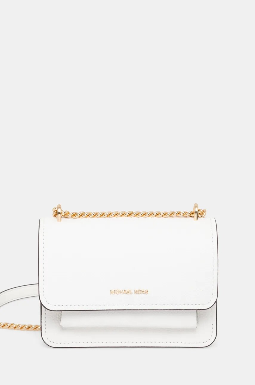 MICHAEL Michael Kors poseta de piele culoarea alb, 32T4GC7C1T