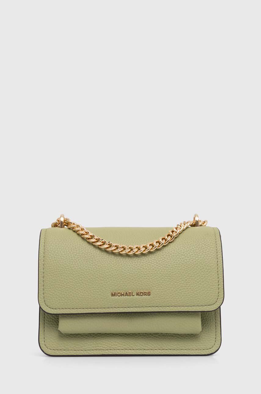 MICHAEL Michael Kors poseta de piele culoarea verde, 32T4GC7C1T